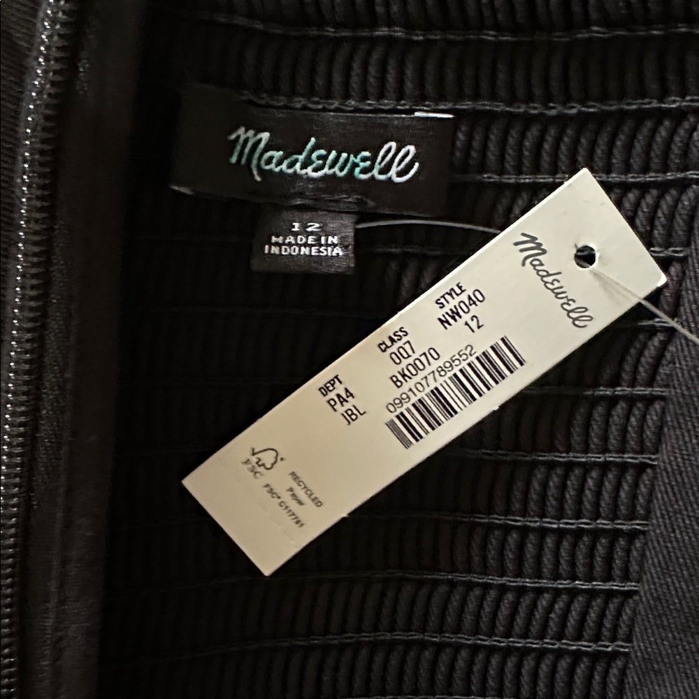 Madewell Seamed Open Squareneck Mini Dress in Jet Black - Picture 10 of 10